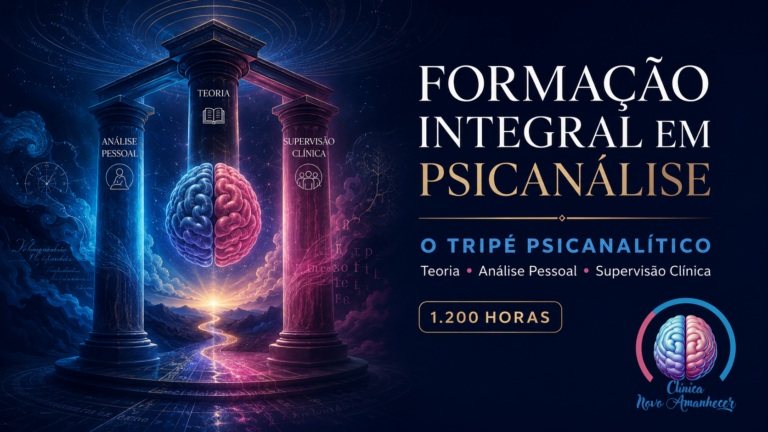 Curso de PsicanáliseFormação Integral em Psicanálise O Tripé Psicanalítico: Teoria, Análise Pessoal e Supervisão Formação teórico-clínica completa • 1.200 horas